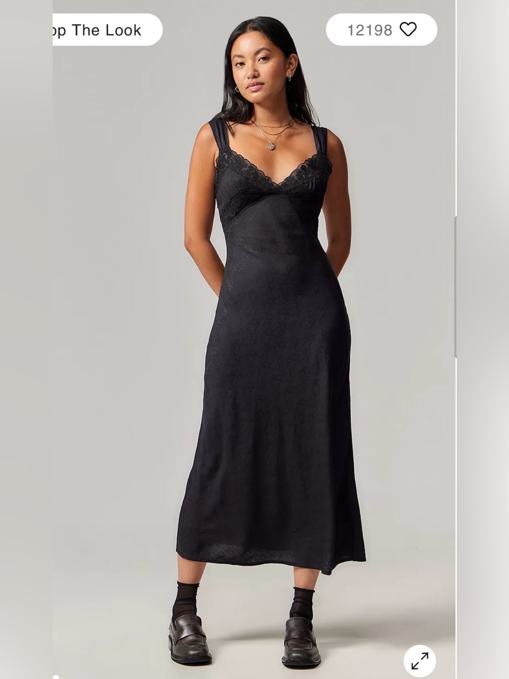 Light Before Dark Bex Lingerie Slip Dress Black Lace Cutout Back Small